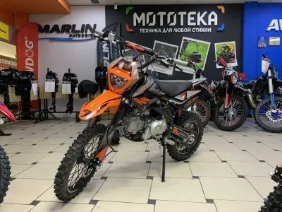 Питбайк Regulmoto (Регулмото) SEVEN PRO 49cc (150) 17/14 чёрный/оранжевый