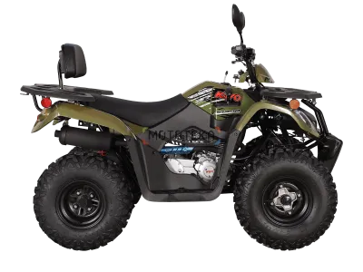 Квадрицикл KAYO (Кайо) AU200 спинка (ЗЕЛЕНЫЙ ХАКИ пластик 2025 г.) с ПСМ